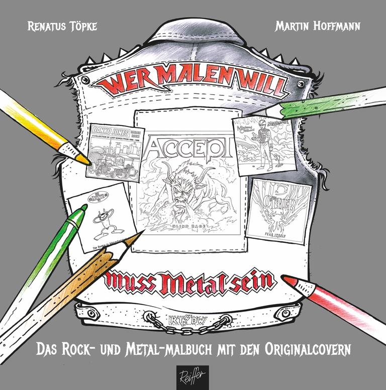 Das Cover vom Heavy-Metal-Malbuch "Wer malen will, muss Metal sein"