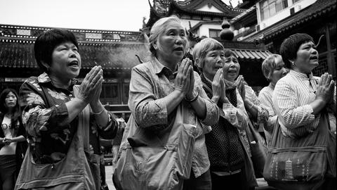 In der christlichen Wallfahrtskirche Sheshan im chinesischen Shanghai.