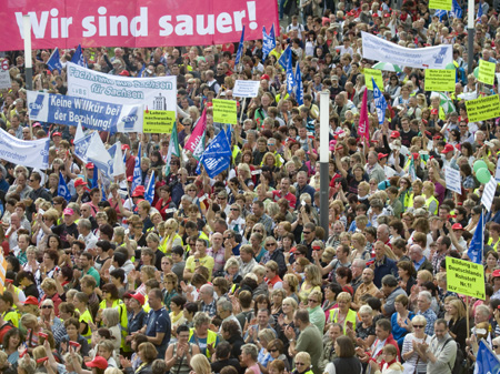 Demonstration in Sachsen