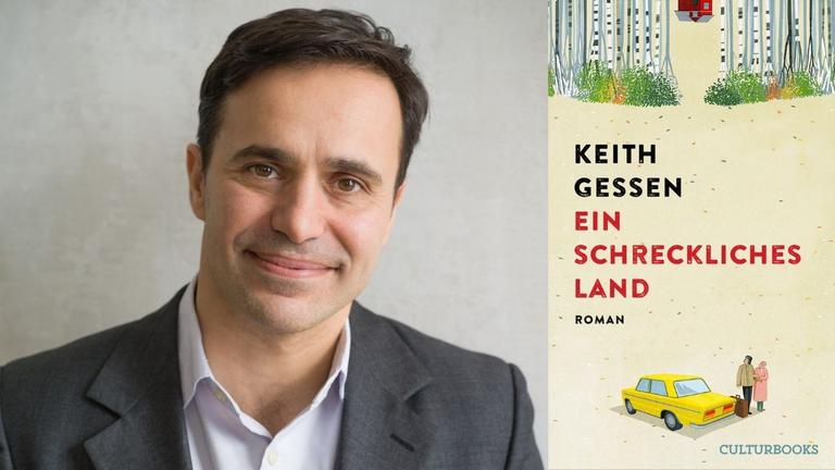 Keitch Gessen: "Ein schreckliches Land" Zu sehen sind der Autor und das Buchcover
