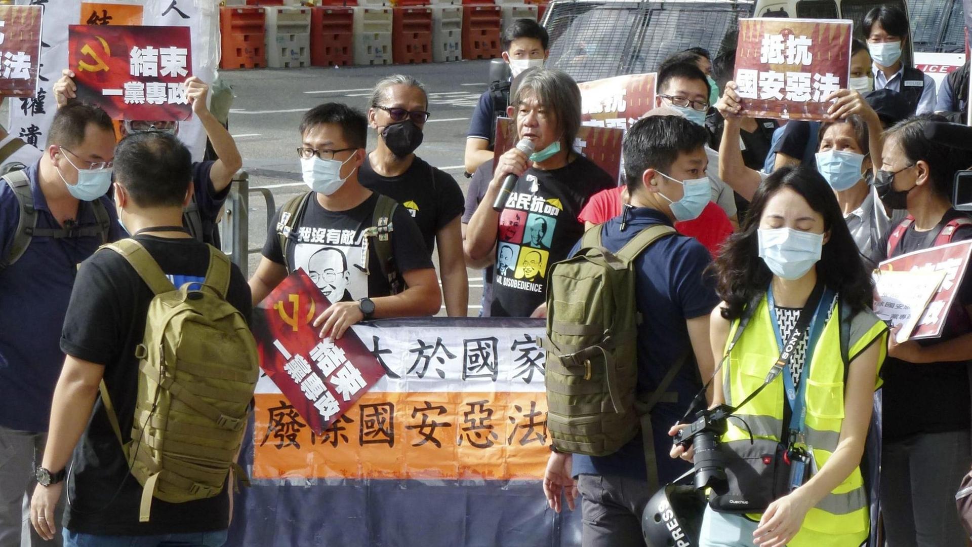 Protest in Hongkong gegen das neue chinesische Sicherheits-Gesetz.