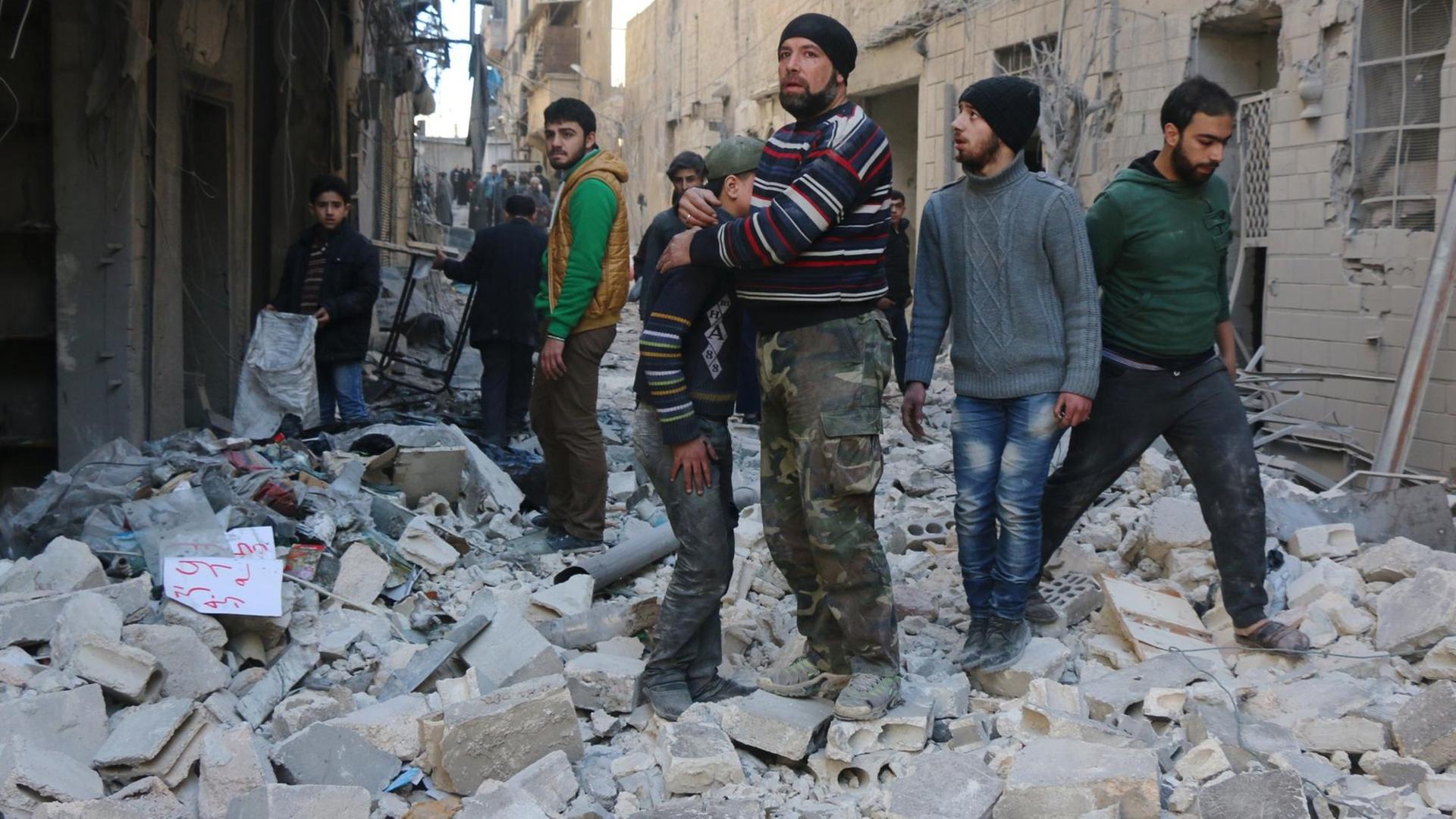 Zerstörung in Aleppo - hier am 4. Februar 2016