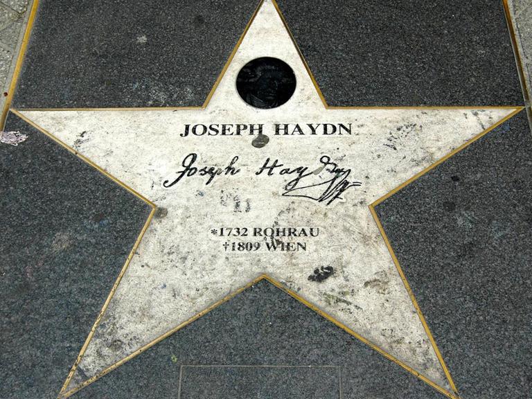 Marmorstern zu Ehren Joseph Haydns auf dem Walk of Fame am Stephansplatz in Wien