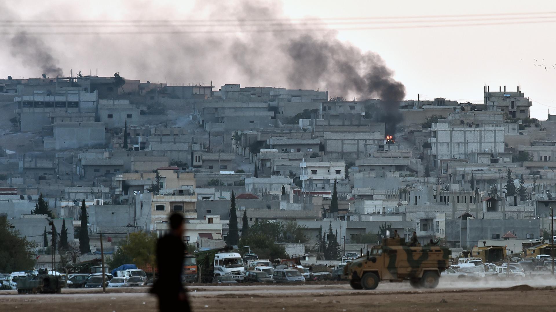 In der syrischen Stadt Kobane kämpfen Kurden gegen Islamisten.