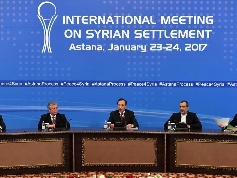 Abschluss-Pressekonferenz der Syrien-Gespräche in Astana.