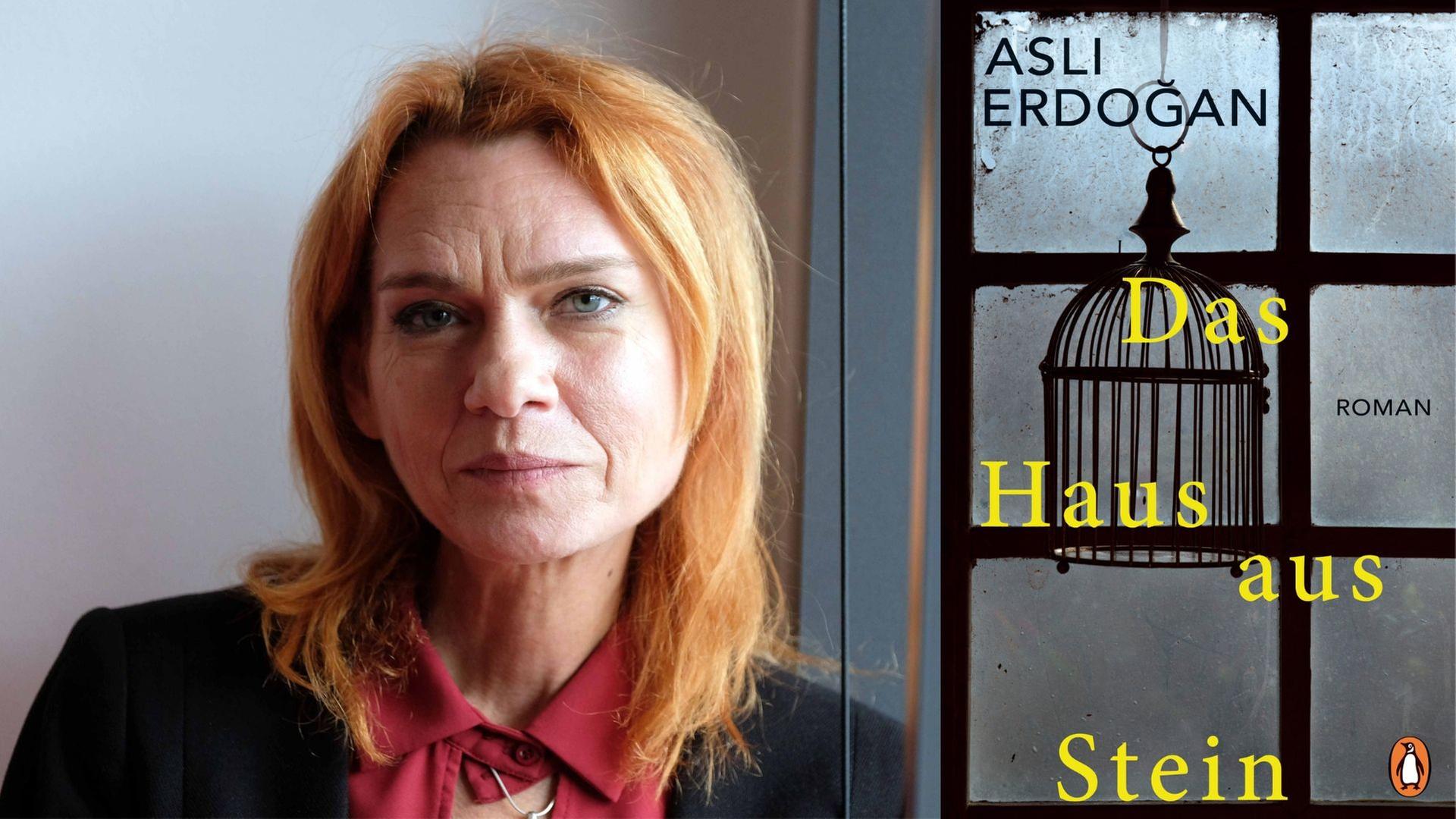 Zu sehen ist die Autorin Asli Erdogan: und ihr Roman "Das Haus aus Stein"