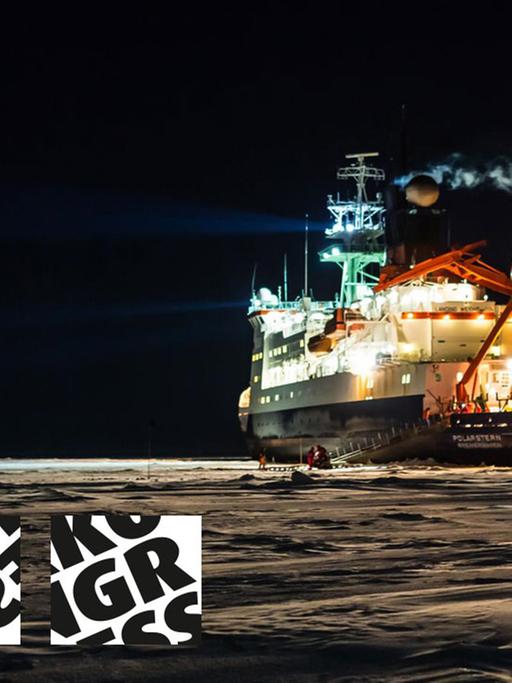 Polarnacht: Wissenschaftler arbeiten während der Eisstation auf dem Meereis.
