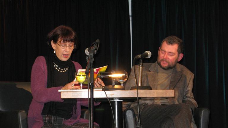 Die Autoren Olga Martynova und Oleg Jurjew (r.)