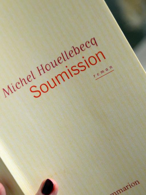 Eine Frau liest in Michel Houellebecqs Roman "Soumission".