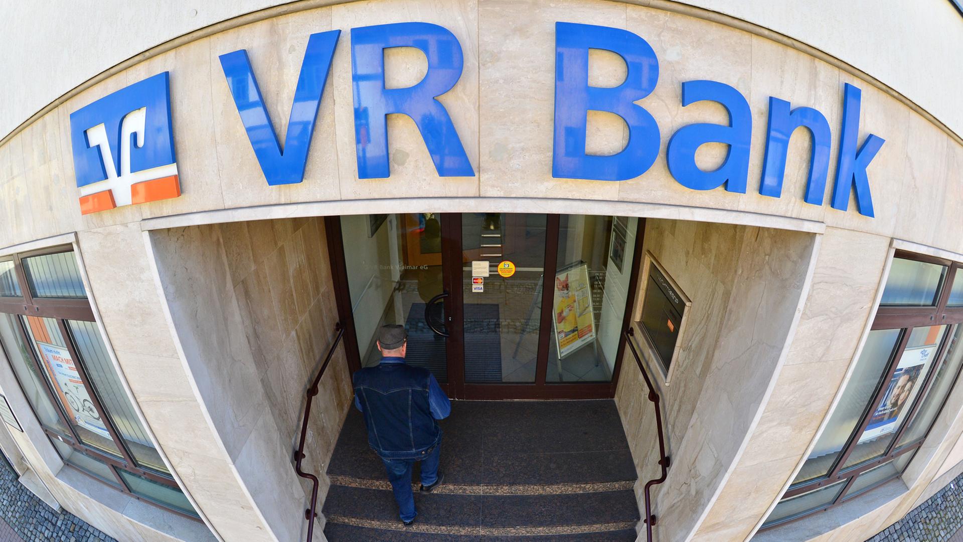 Eine Filiale der VR Bank Weimar eG