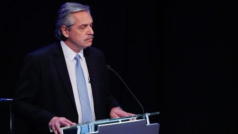 Präsidentschaftskandidat Alberto Fernández während einer Debatte am 21. Oktober in Buenos Aires.