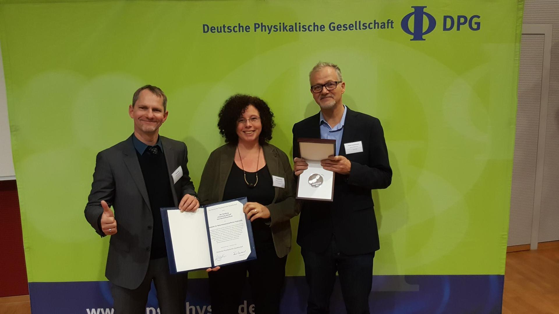 Verleihung der DPG-Medaille für Naturwissenschaftliche Publizistik 2016