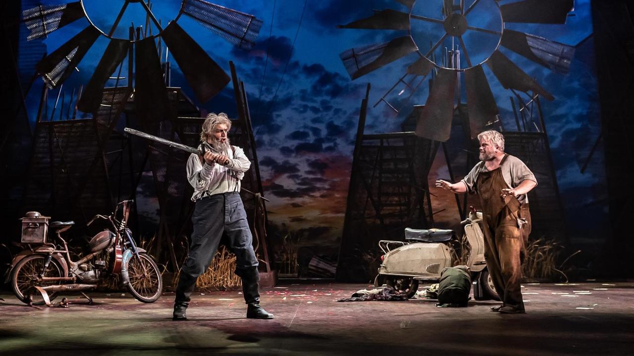 Szene aus "Don Quichotte" von Massenet beim Wexford Festival Opera mit Goderdzi Janelidze und Olafur Sigurdarson