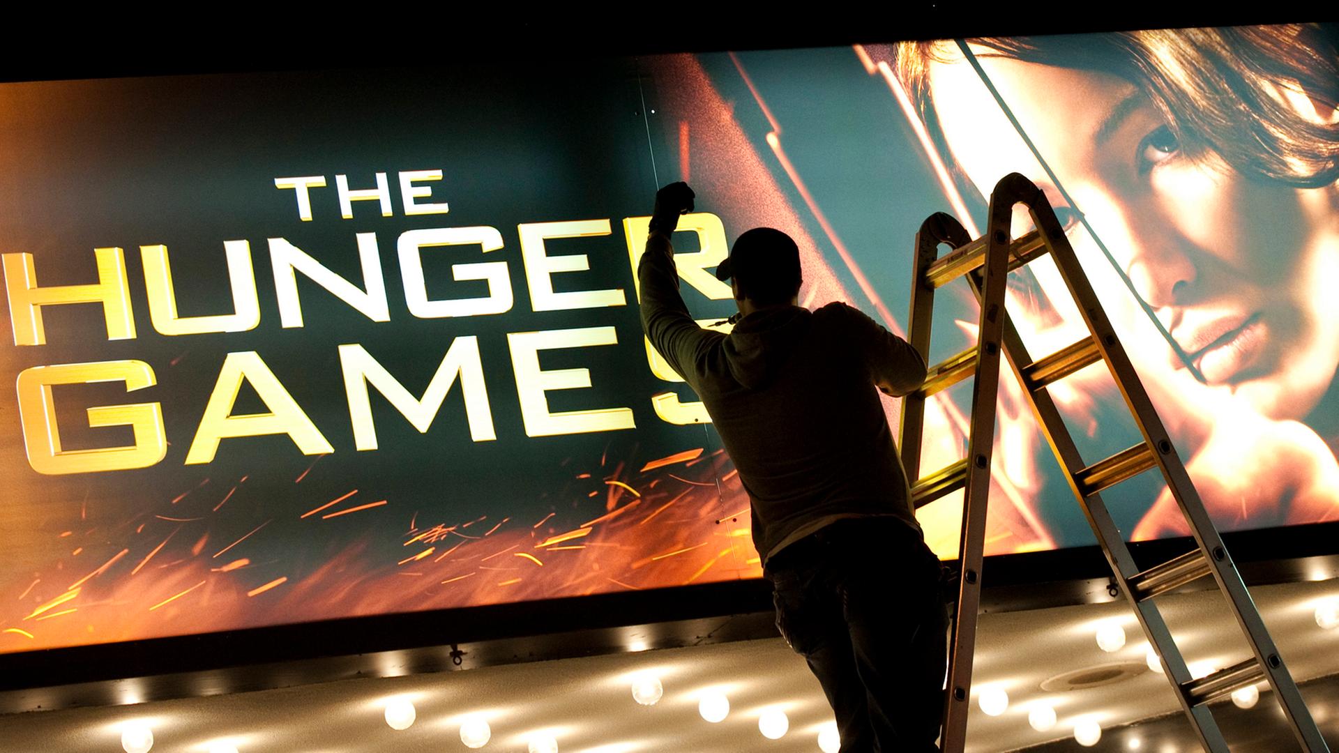 Werbung für den Kinofilm zum Buch: "The Hunger Games".