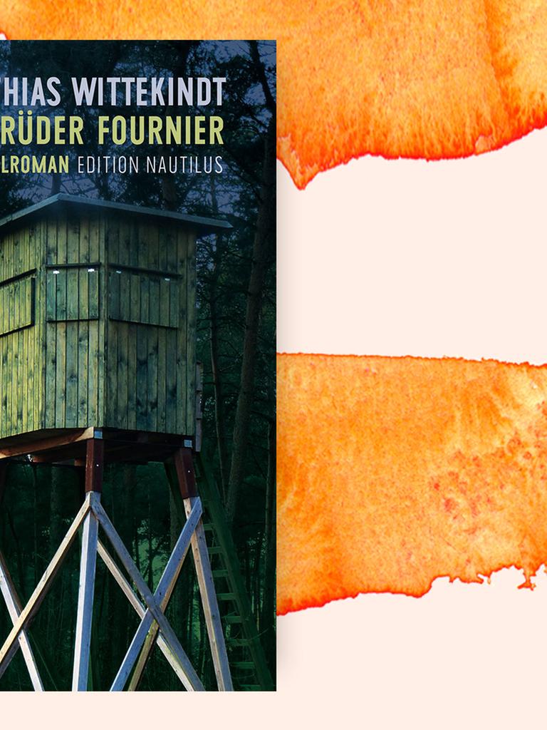 Das Cover von "Die Brüder Frournier" auf orangefarbenem Hintergrund.