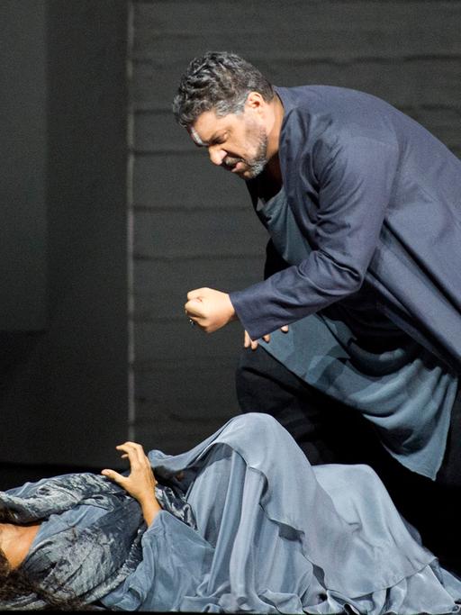 Aida 2017: Anna Netrebko (Aida), Luca Salsi (Amonasro)