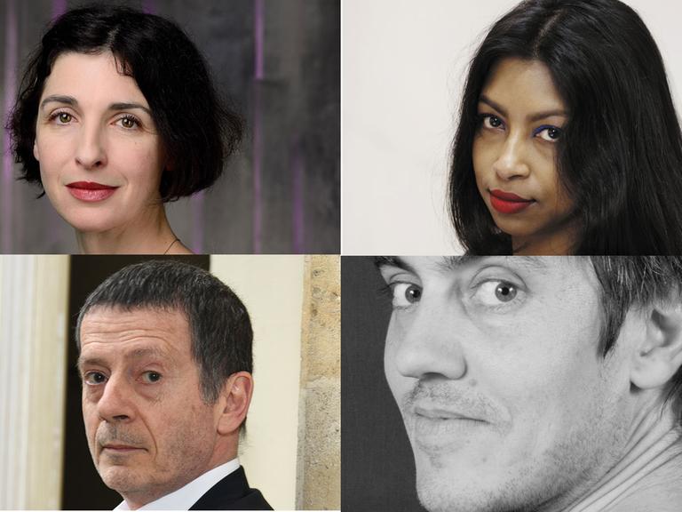 Laurence Tardieu, Shumona Sinha, Sylvain Prudhomme und Hedi Kaddour (Collage im Uhrzeigersinn)