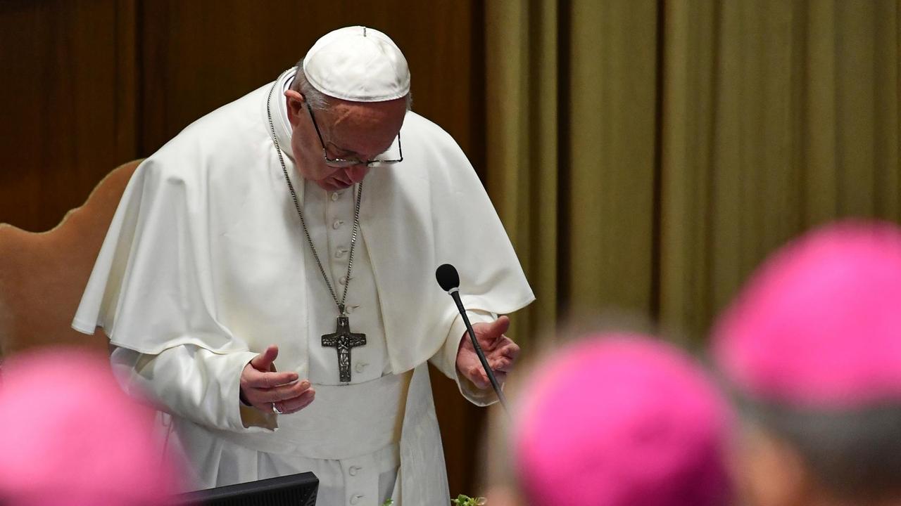 Papst Franziskus beim Anti-Missbrauchs-Gipfel im Vatikan am 21.2.2019