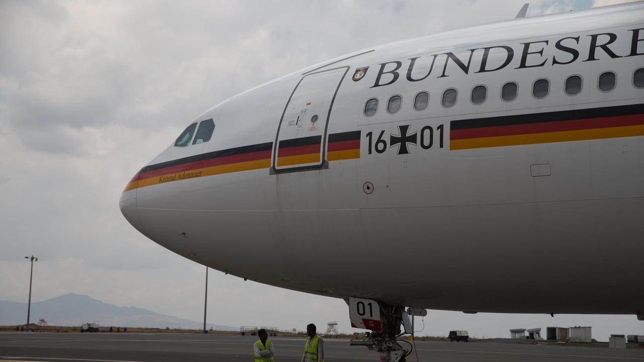 Der Airbus A340-300 «Konrad Adenauer».