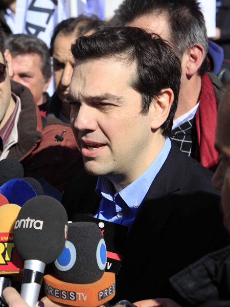 Der Vorsitzende des Linksbündnisses Syriza Alexis Tsipras