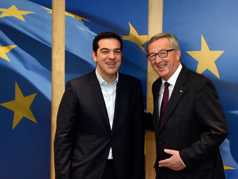 Der griechische Ministerpräsident Alexis Tsipras und EU-Kommissionspräsident Jean-Claude Juncker.