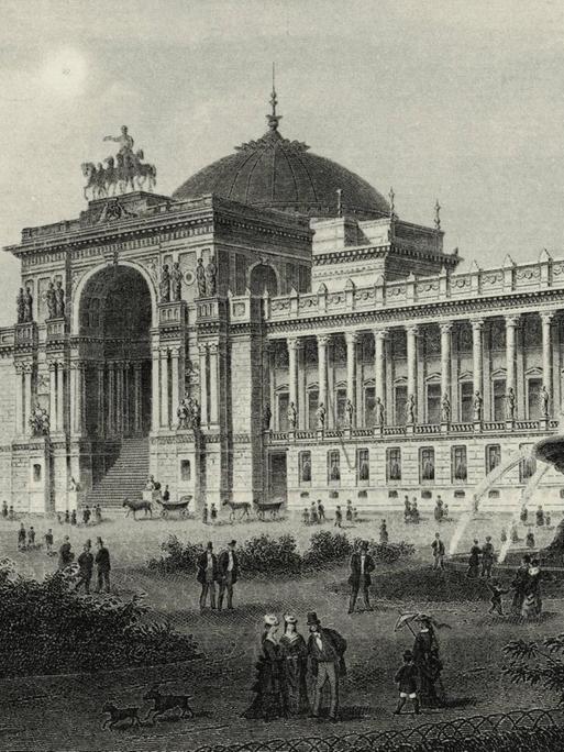 Der Siegerentwurf für das Reichstagsgebäude des Architekten Ludwig Bohnstedt.