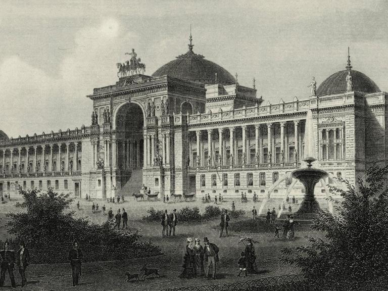 Der Siegerentwurf für das Reichstagsgebäude des Architekten Ludwig Bohnstedt.