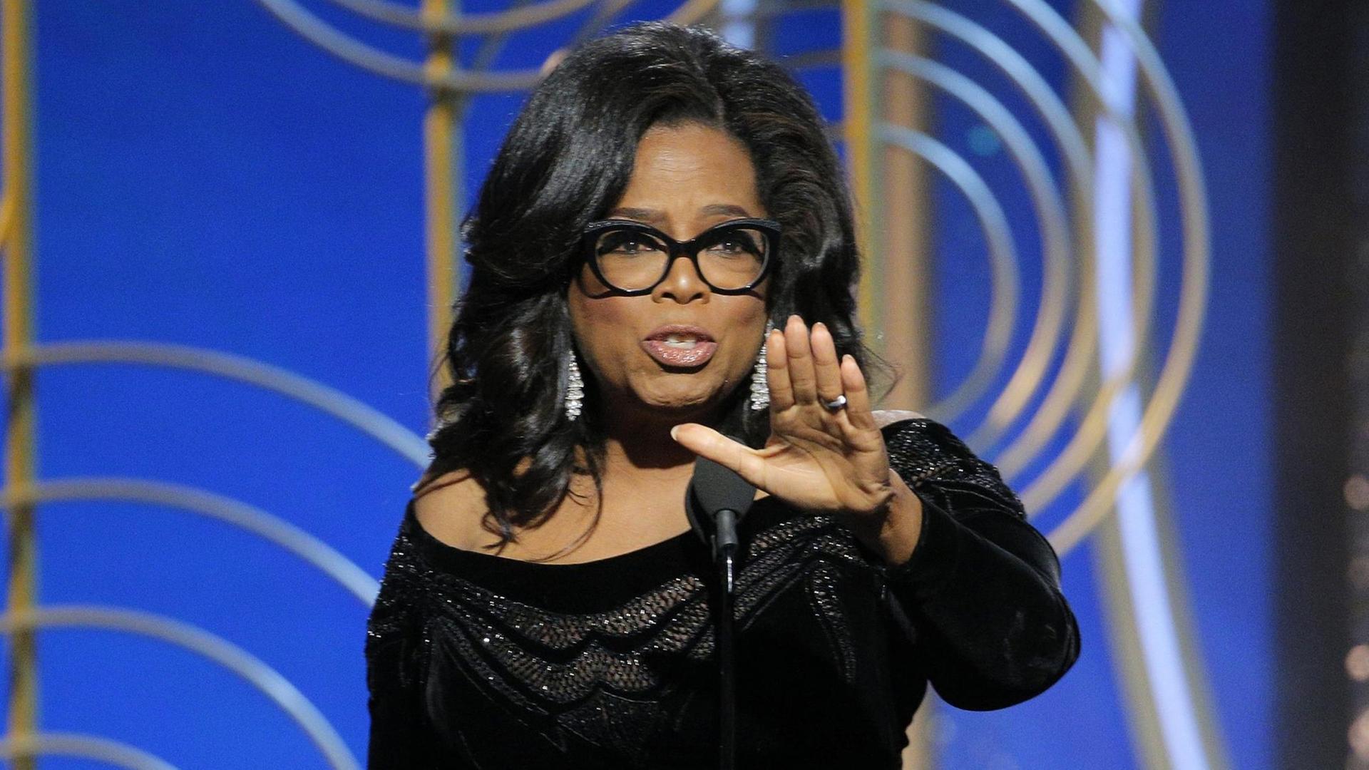 Oprah Winfrey hält bei der Golden-Globes-Verleihung eine bewegende Rede (7. Januar 2018).