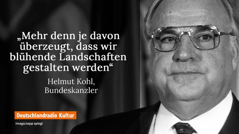 Ex-Bundeskanzler Helmut Kohl (CDU) und seine Vision von "blühenden Landschaften" in Ostdeutschland