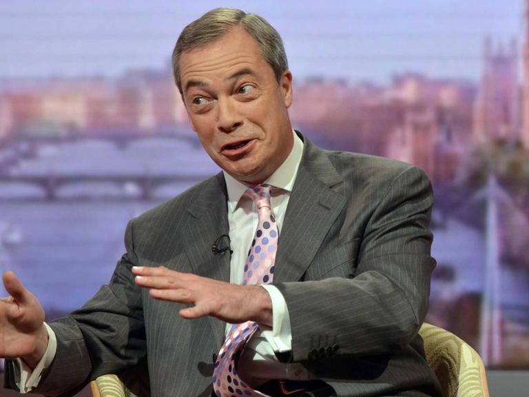UKIP-Chef Nigel Farage in der Andrew Marr Show.