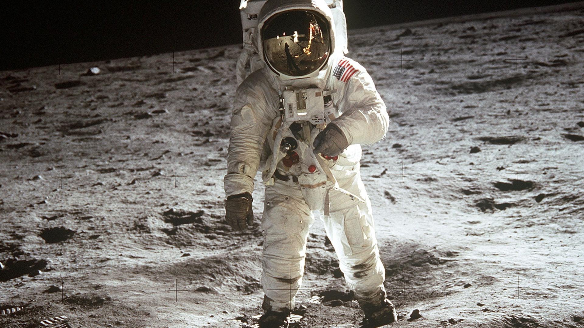 20. Juli 1969 - Astronaut Buzz Aldrin auf dem Mond.
