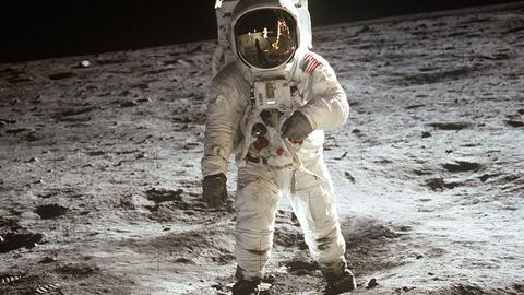 20. Juli 1969 - Astronaut Buzz Aldrin auf dem Mond.