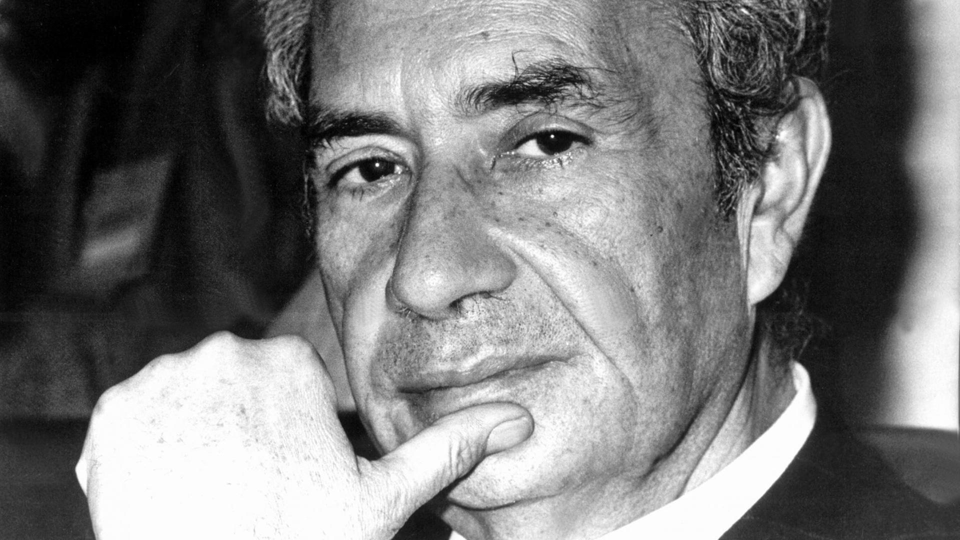 Der italienische Politiker und Jurist Aldo Moro (Democrazia Cristiana) im Jahr 1977