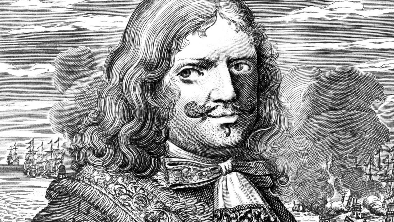 Der walisische Pirat und spätere Gouverneur Henry Morgan (1635 - 1688) in einer historischen Zeichnung