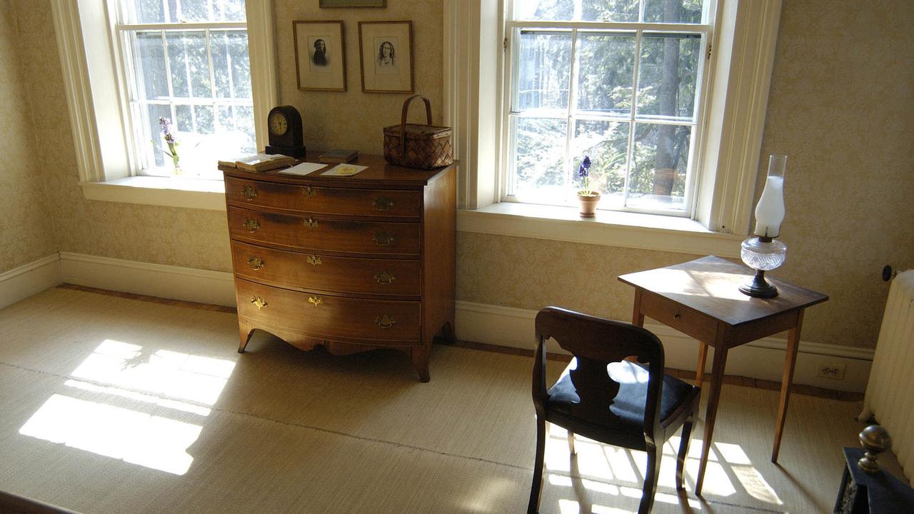 Zimmer der Dichterin Emily Dickinson (1830-1886), in Amherst, Massachusetts, USA.
