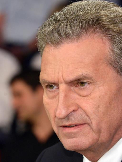 Günther Oettinger, EU-Kommissar (CDU), aufgenommen am 23.06.2016 während der ZDF-Talksendung "Maybrit Illner"