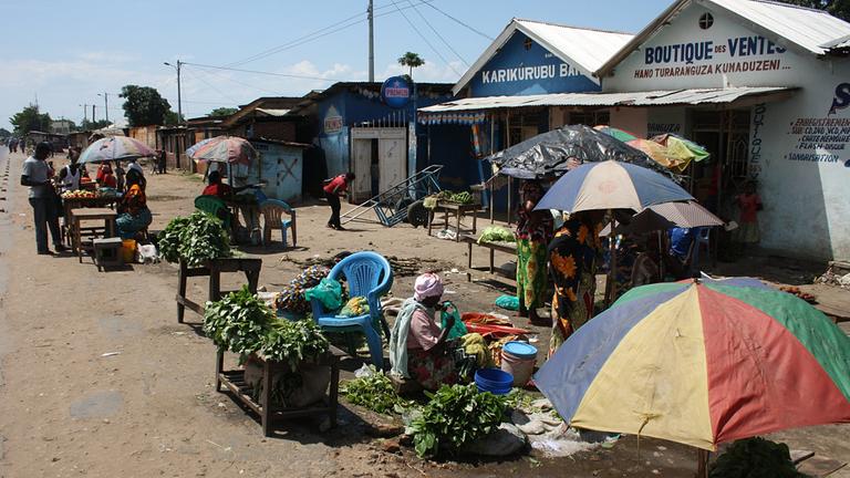 Marktszene in Bujumbura, der Hauptstadt von Burundi