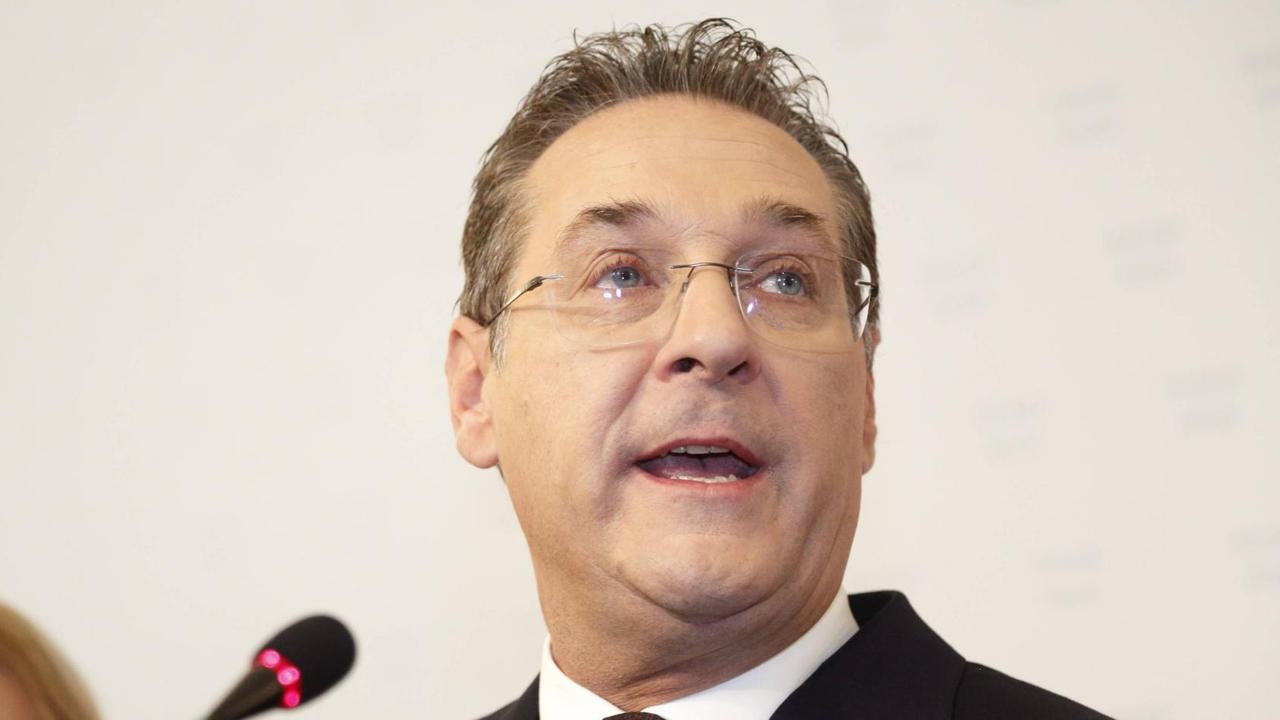 Der österreichische Vizekanzler Heinz Christian Strache erklärt am 18.5.2019 vor der Presse seinen Rücktritt. In Österreich stehen nun Neuwahlen bevor.
