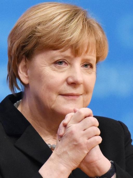 Die CDU-Bundesvorsitzende Angela Merkel auf dem Bundesparteitag in Karlsruhe.