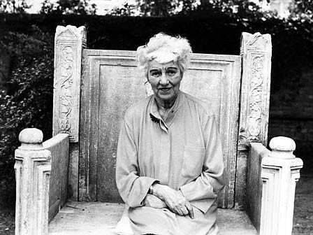 Peggy Guggenheim, 81, im Palazzo Venier dei Leoni in Venedig, Aufnahme von 1979