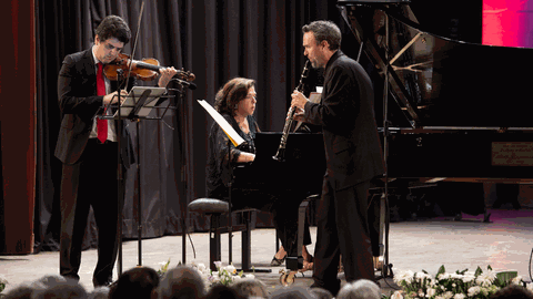 Michael Barenboim, Elena Bashkirova und Jörg Widmann im YMCA West-Jerusalem beim International Jerusalem Chamber Music Festival 2019