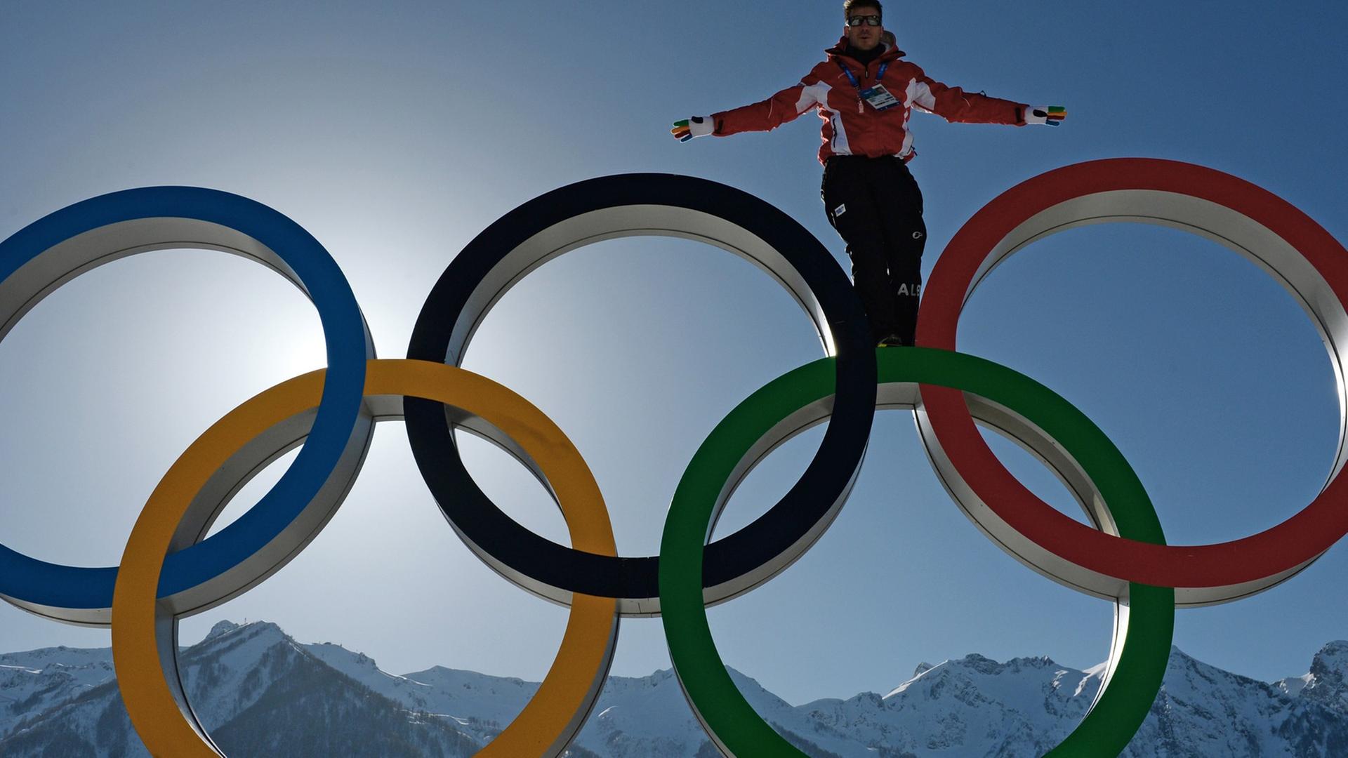 Olympische Ringe bei den Spielen in Sotschi