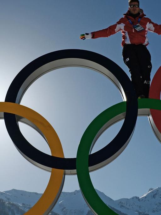 Olympische Ringe bei den Spielen in Sotschi