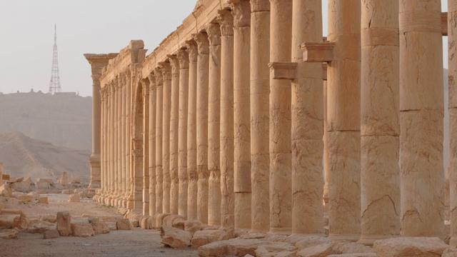 Die antike Oasenstadt Palmyra gehört zu den herausragenden Beipsielen für das UNESCO-Welterkulturerbe in Syrien. 