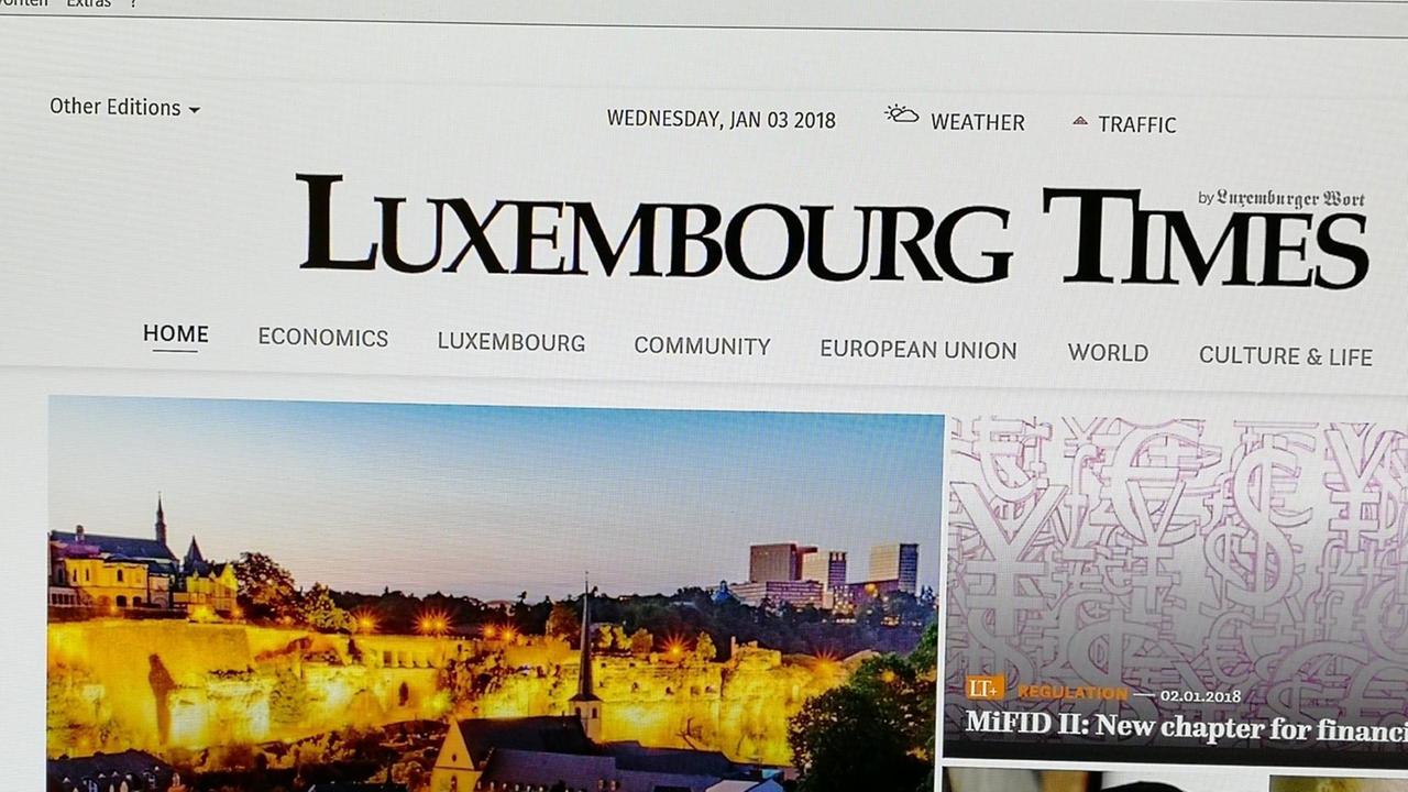 Online-Auftritt der "Luxembourg Times"