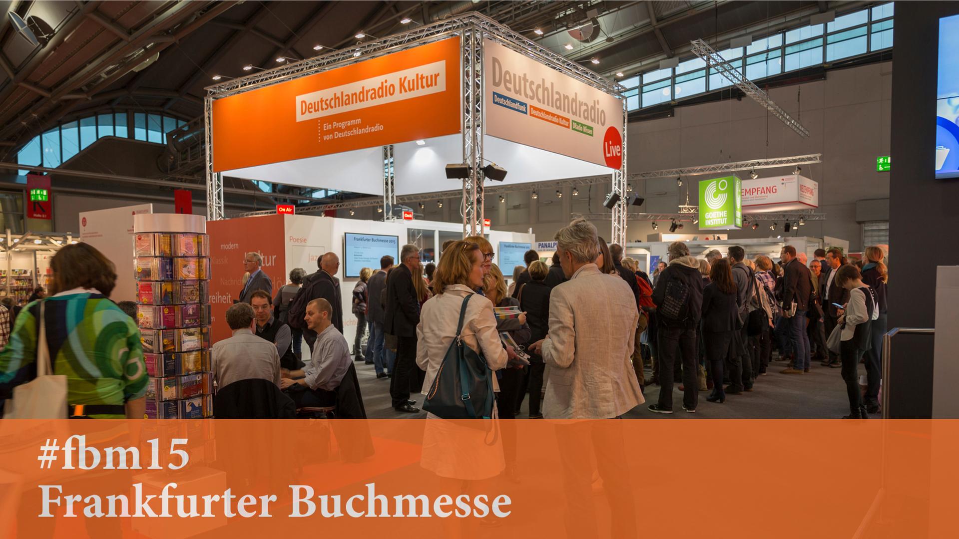 Der Stand von Deutschlandradio Kultur auf der Frankfurter Buchmesse 2015
