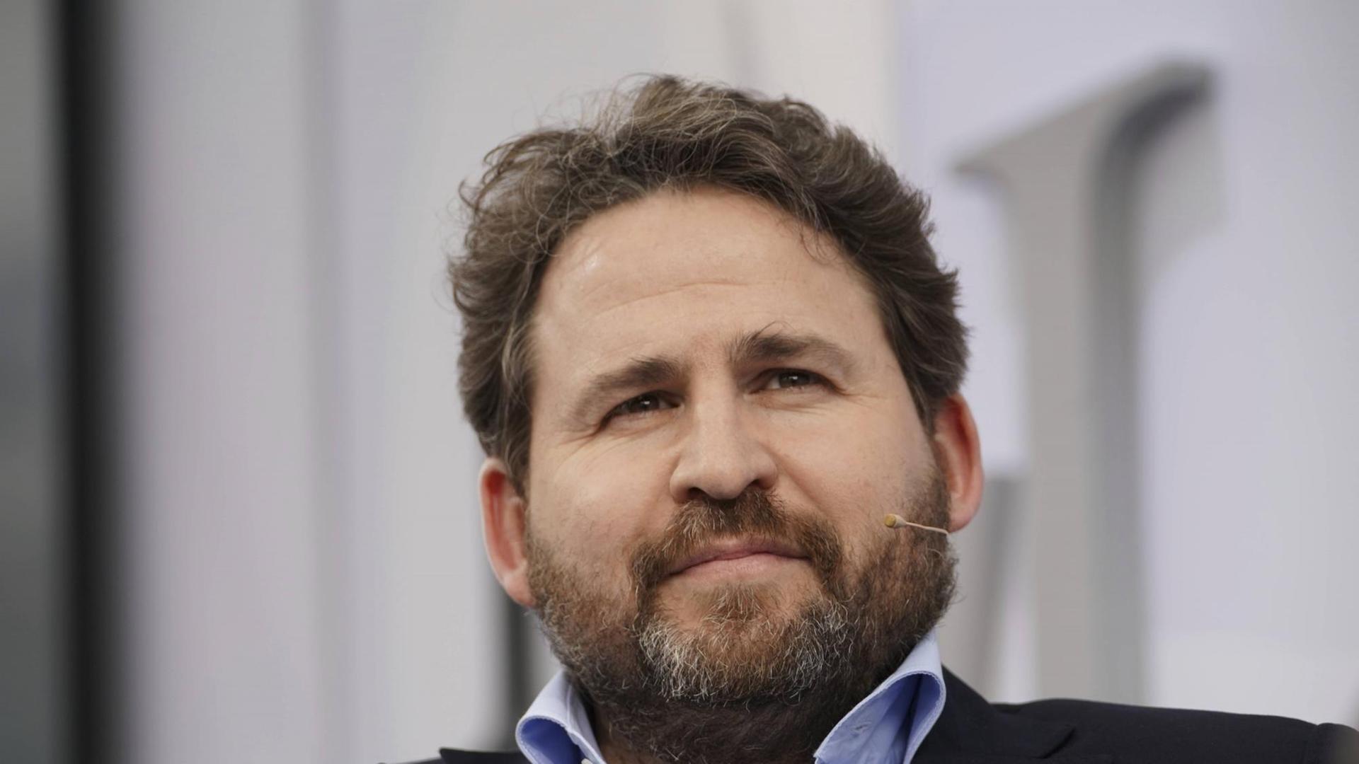 Der Philosoph Wolfram Eilenberger während einer Diskussionsveranstaltung auf der Leipziger Buchmesse