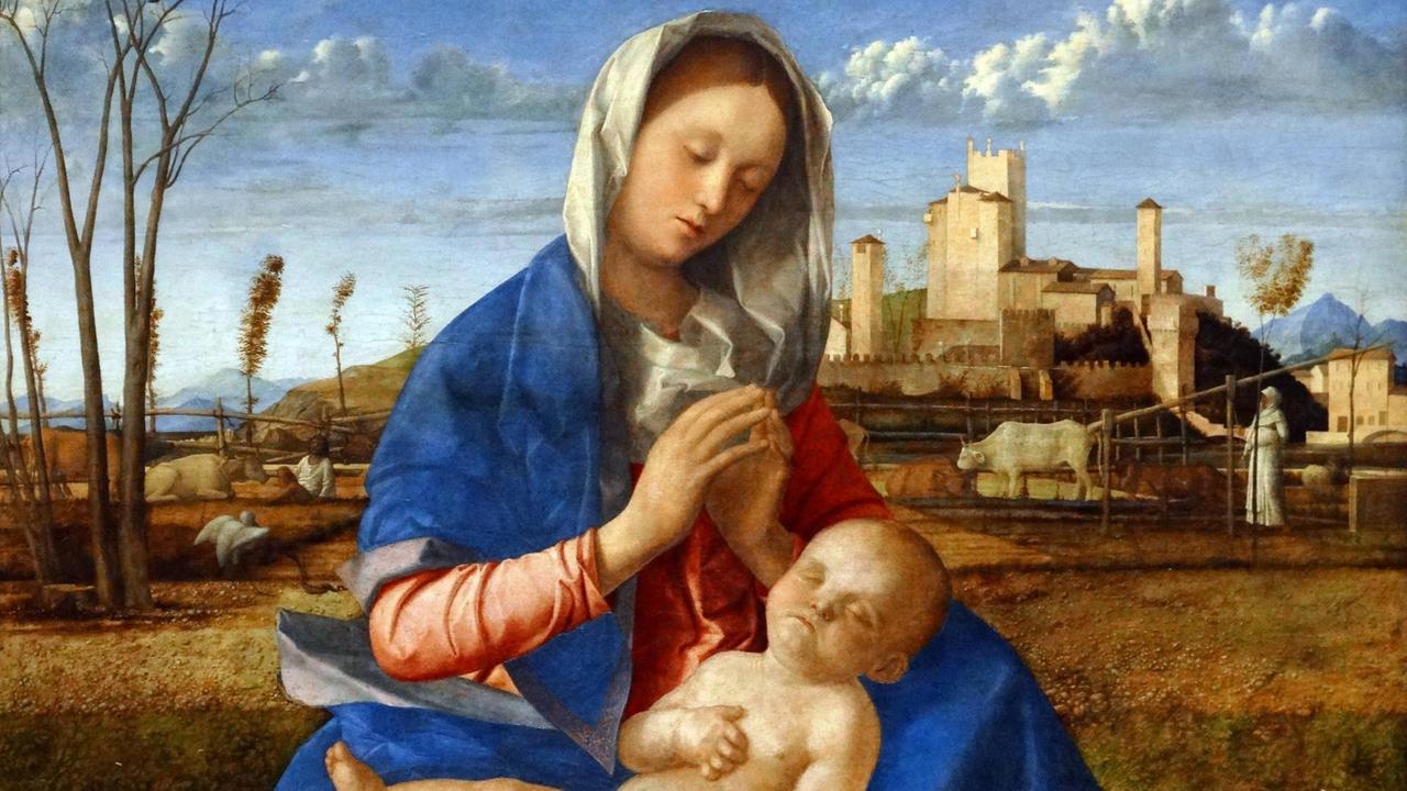 Bellinis "Madonna von der Wiese" (1500) hängt in der Londoner National Gallery