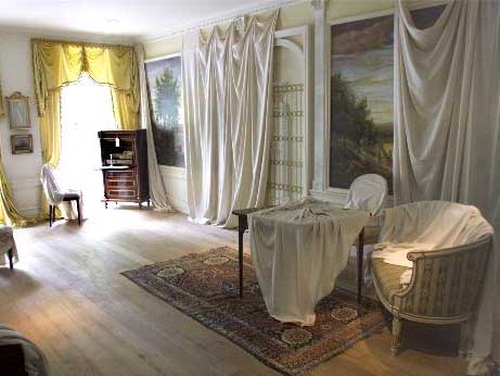 Blick in das "Landschaftszimmer" im Buddenbrookhaus in Lübeck