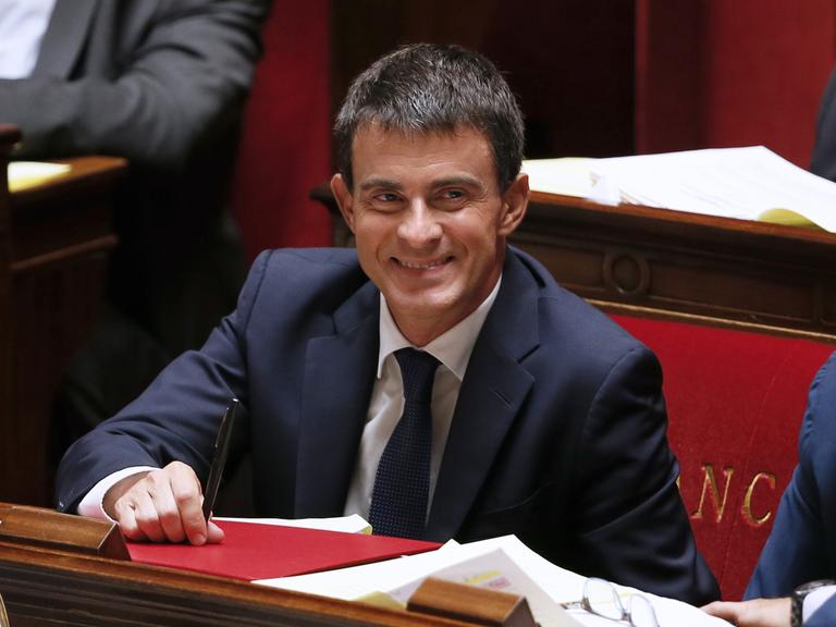 Frankreichs Premierminister Manuel Valls am 16.09.2014 in der Nationalversammlung.